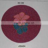 Round Glass Bead Place Mats With Flower in the Centre Other Colours Also Available thumbnail-1