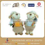 15.5 Inch Garden Decoration Resin Gift Lively Animal Sculpture Pair Cow Statue thumbnail-2