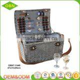 Custom China Manufacture Export Nice Quality Empty Handmade Cheap Large Wicker Picnic Basket thumbnail-1