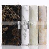 Noble Design High Quality Marble PU Card Bumper/pocket Cell Phone Case for Sony thumbnail-1