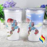 Double Wall Plastic Tumbler With Removable Paper Insert thumbnail-1