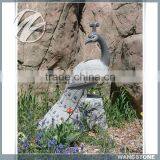 Outdoor Charming Peacock Granite Landscaping Statue thumbnail-1