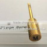 Shank Diameter 2.35MM Total Length Golden Carbide Burr for Nail Large Barrel thumbnail-3