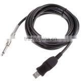 3M Guitar Bass 1/4'' 6.3mm Jack To USB Link Connection Instrument Cable Adapter thumbnail-1
