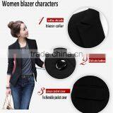 NEW Women Slim One Button Long Sleeve Black Women Blazers 2014 thumbnail-2