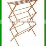 Custom Outdoor Folding Bamboo Vertical Clothes Drying Rack Stand For Sale thumbnail-1