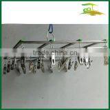 Metal Stainless Steel Hanger With 20 Clips/pegs thumbnail-2