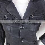 WOmen Leather Duster Coat thumbnail-2
