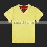 v Collar Neck/plain v Neck t Shirt With Silk Screen Printing thumbnail-1