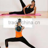 High Elastic Splicing Mesh 90% Polyester 10% Spandex Yoga Pants Wholesale for Fittness thumbnail-2