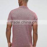 Cheapest Custom Embroidery Chest Logo Short Sleeve Button Placket Red Men's 100% Cotton Marl Jersey 200g Blank Casual Polo Shirt thumbnail-2