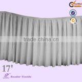100%polyester Silver Table Skirting