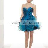 Newest Short Backless v Neck Prom Dresses 2015 thumbnail-1