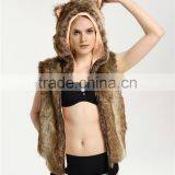 Custom Latest Design Winter Sexy Women Faux Fur Coat thumbnail-4