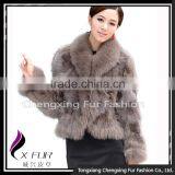 CX-G-A-258D Luxury Women Winter Patchwork Fox Fur Garment thumbnail-5