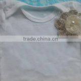 WHOLESALE SUMMER 100%COTTON SHORT SLEEVED BABY ROMPER,MESH TUTU SKIRT AND HEADBAND THREE-PIECE SET FOR BABY GIRLS thumbnail-2