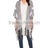 wholesale winter tassel women cashmere Knitted poncho