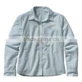 Ladies Long Sleeve Shirt, 100% Cotton, Poplin Stripped High Quality Women's Gym Performance Shirts thumbnail-1