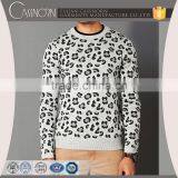 Rib-knit Hem Crew Neck Long Sleeve Leopard Pullover Sweater Knitting Pattern thumbnail-1
