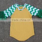 Pernickety Boutique Baby Girl Raglan Shirt Ruffle Long and the 3/4 Sleeve Wholesale 2016 Winter Shirt Children Girls Top thumbnail-6