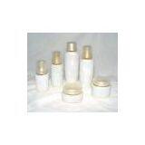 White Blown Frosted Cream Cosmetic Glass Bottles and Jars thumbnail-1