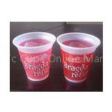 White Disposable Plastic Ice Cream Cups For Yogurt 250ml 8oz 70 Degrees