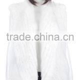 YR078 New Arrival Top Quality Chic Women Apparel Genuine Rabbit Knitted Sleeveless Vest thumbnail-3
