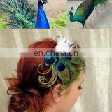 Natural Peacock Feather Headdress Flower thumbnail-1