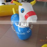 inflatable blue horse for sport climbing game