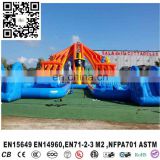 customize cheap inflatable water park,water slide with swimming pool for adults,used water slide for great discount