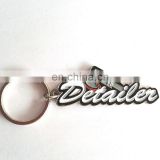 personalized engraved enamel logo keychain, metal letter keyring