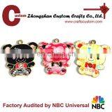 Hot bulks Sale Various stone bears souvenir metal keychain as gifts