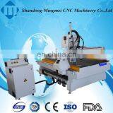 4,5 кВт воздушно-охлаждаемый шпиндель с двумя головками CNC-фрезерный станок для гравировки деревянных дверей, CNC-гравировочный станок с вакуумным столом thumbnail-4