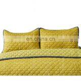 90gsm Microfiber Fabric Quilted Bedding Set Melange Texture Duvet Cover Set thumbnail-4