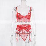 Fashion Women Lace Bodysuit Bra Set Sexy Set Black / White Summer Ladies Beachwear Set Nightwear Overalls thumbnail-4