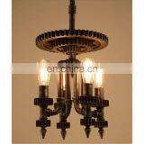 Retro Iron Industrial Chandelier Vintage Hanging Lamp thumbnail-1