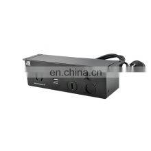 Under Desk Av Cable Manager Mount Media Socket Box for Desk thumbnail-2