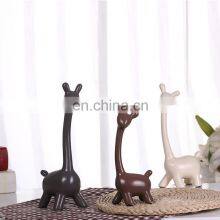 Nordic contracted pottery and porcelain handicraft deer sitting room TV cabinet wine cabinet bridal chamber decoration