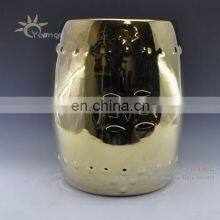 High Temperature Burning Blue Glazed Chinese Ceramic Garden Stool Seat thumbnail-2