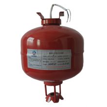 hanging dry powder fire extinguisher device