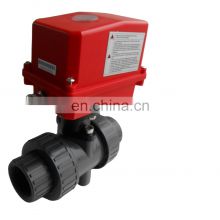 mini electric actuator pvc ball valve/pvc electric control valve