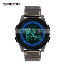 Sanda 2100 Cool Electronic Watches for Ladies Men LED Luminous Waterproof Functional Sport Digital Watch thumbnail-1