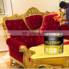 Kinno Wholesale Gold Metallic Paint Gold Chrome Powder Coating Gold Paint For Metal Water-based