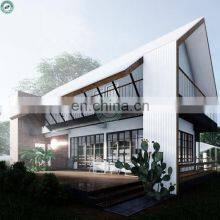 2 Storey Modern Steel Structural Prefab House Double Pitch Roof Design Well-insulated Concrete House in Denmark thumbnail-4
