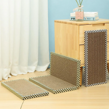 Meow Love Cat Wall Corner Scratcher Cat Scratch Pad Cat Scratcher Cardboard Vertical Scratch Board thumbnail-4