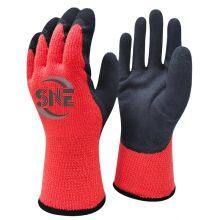 Snellsafety Fleece Acrylic Latex Foam Coated Winter Cold Resistant Safety Work Glove