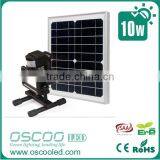 10W Rechargeable Floodlight With PIR Sensor & Solar Panel Used in Warehouse