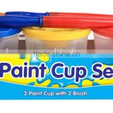 3pc Paint cups with Brushes ARTOYS A0005