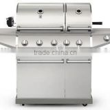 Outdoor & Indoor CSA & CE Certified 5 Burner Gas Barbecue Grill with a Side Burner