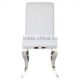 French ss Leg White Synthetic Leather Chair thumbnail-1